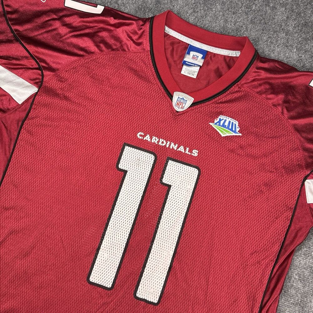 Vintage Reebok Nfl Arizona Cardinals Larry Fitzgerald Super Bowl XLIII xl Jersey